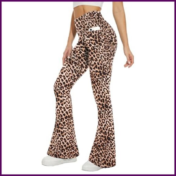 High Waist Flare Yoga Pants Soft Bootcut Leggings Tall Long - Picture 2 of 8